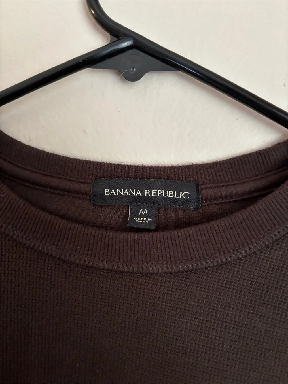 Banana Republic Men's Crewneck Long Sleeve Shirt - Brown size M